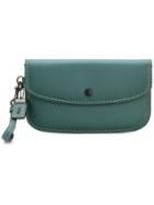 Coach Snap Closure Clutch - Green
