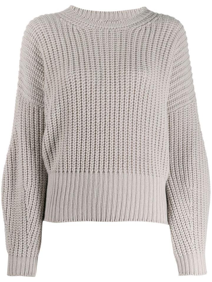 Gentry Portofino Balloon Sleeve Jumper - Neutrals