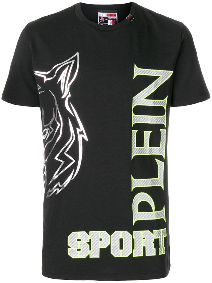 Plein Sport Neon Print T-shirt - Black