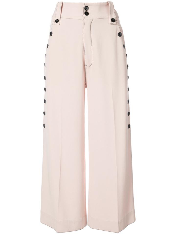 Derek Lam 10 Crosby - Nautical Trousers - Women - Polyester/triacetate - 10, Nude/neutrals, Polyester/triacetate