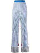 Mrz Ribbed Pull-on Trousers - Blue