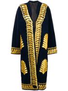 A.n.g.e.l.o. Vintage Cult Open Front Embroidered Coat - Blue