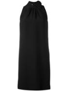 Prada Bow-neck Dress, Women's, Size: 42, Black, Silk/cupro/viscose