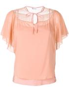 Red Valentino Neck Fastened Blouse - Nude & Neutrals