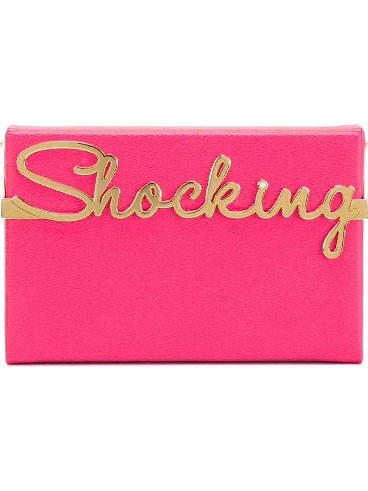Charlotte Olympia Shocking Vanina Clutch, Women's, Pink, Calf Leather/metal Other