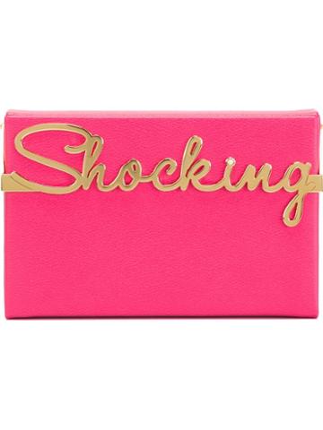 Charlotte Olympia Shocking Vanina Clutch, Women's, Pink, Calf Leather/metal Other
