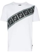 Fendi Logo Strap Printed T-shirt - White