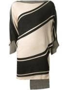 Vivienne Westwood 'stripy' Dress, Women's, Size: L/xl, Nude/neutrals, Cotton/wool