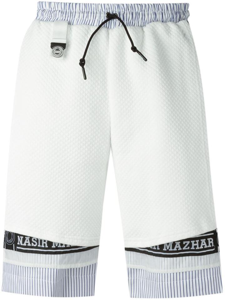 Nasir Mazhar Layered Striped Shorts
