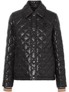 Burberry Monogram Motif Diamond Quilted Jacket - Black