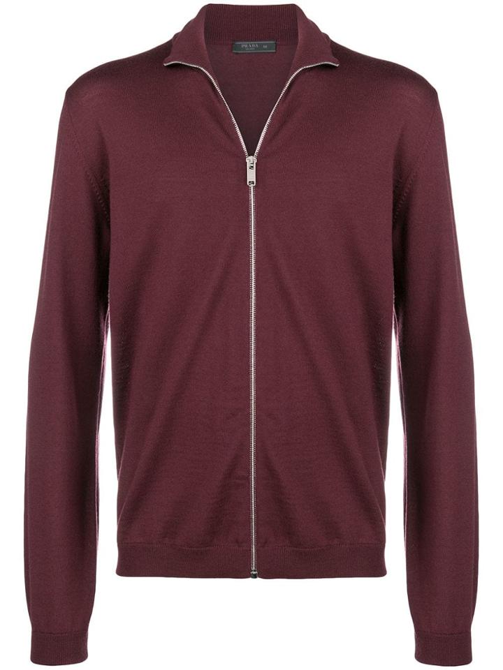 Prada Knitted Track Top - Red