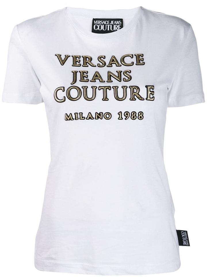 Versace Jeans Couture Logo Appliqué T-shirt - White