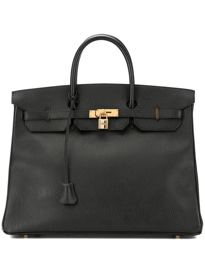 Hermès Pre-owned Haut A Courroies 40 Hand Bag Ardennes - Black