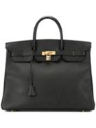 Hermès Pre-owned Haut A Courroies 40 Hand Bag Ardennes - Black