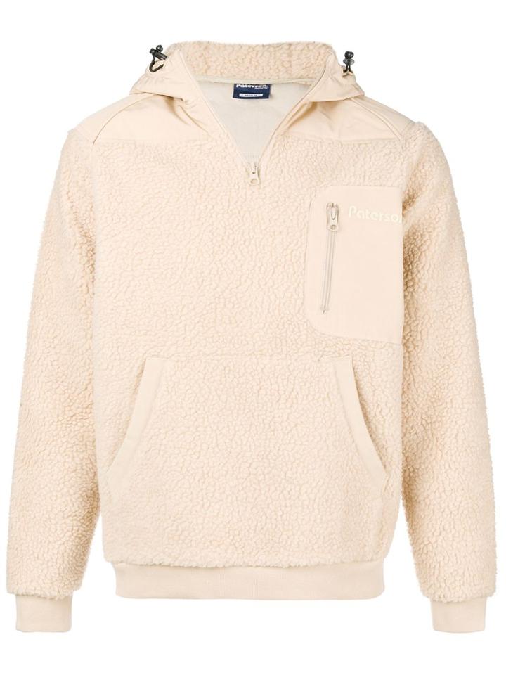 Paterson. Shearling Hoodie - Nude & Neutrals