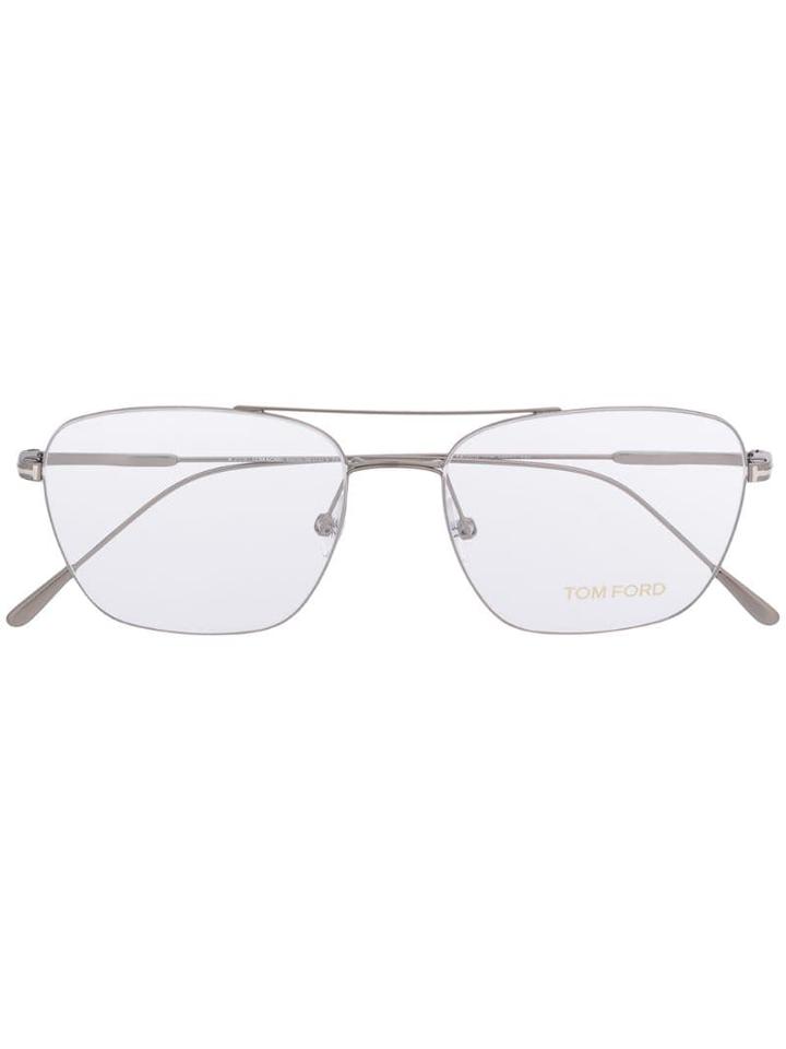 Tom Ford Eyewear Square Frame Glasses - Silver