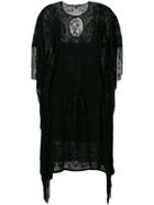 Twin-set Sharkbite Hem Mesh Dress Cover - Black