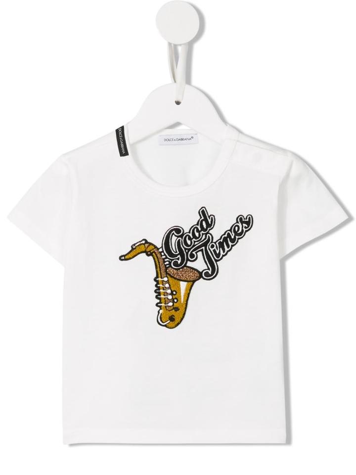 Dolce & Gabbana Kids Good Times T-shirt, Boy's, Size: 18-24 Mth, White