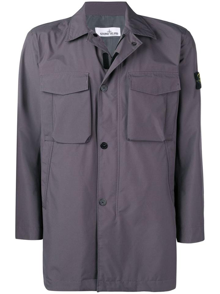 Stone Island Overshirt Panelled Jacket - Grey