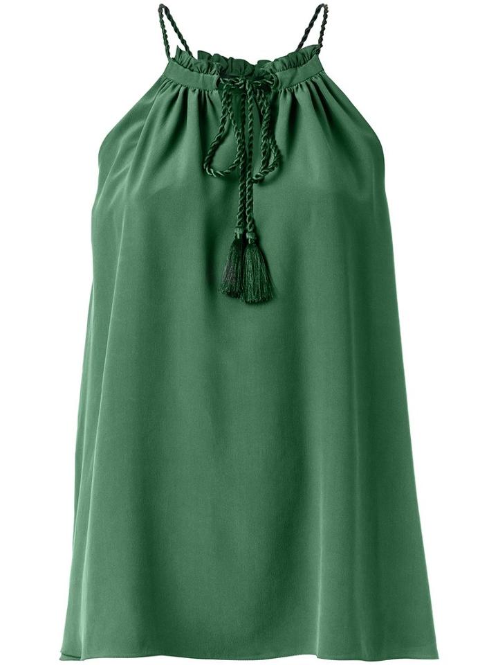 Andrea Marques - Silk Blouse - Women - Silk - 40, Green, Silk