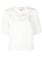 3.1 Phillip Lim - Peony Embroidered T-shirt - Women - Silk - 4, White, Silk