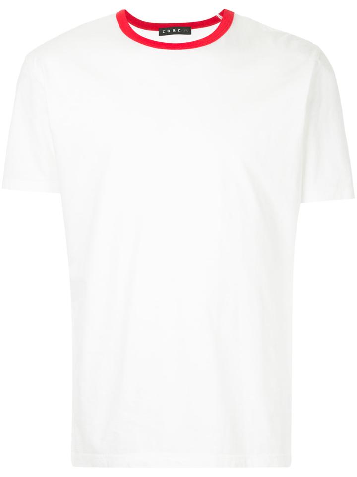Roar Contrast Neck T-shirt - White