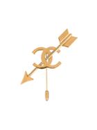 Chanel Pre-owned Cc Logos Brooch Pin Corsage - Gold