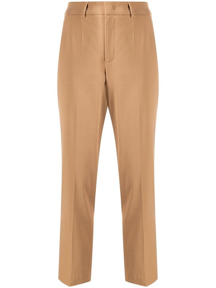 Red Valentino Slim Fit Cropped Trousers - Neutrals