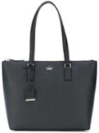 Kate Spade - Logo Plaque Tote Bag - Women - Leather/polyester - One Size, Black, Leather/polyester