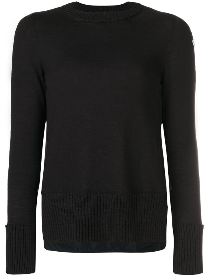 Moncler Contrast Back Panel Jumper - Black