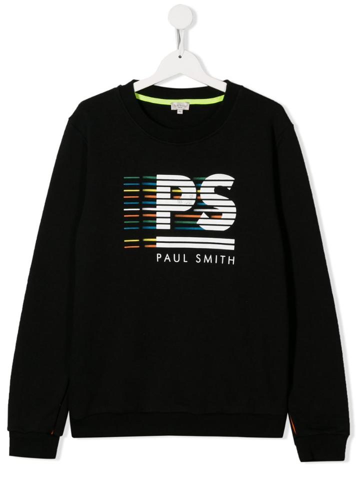 Paul Smith Junior Teen Printed Logo Sweatshirt - Black