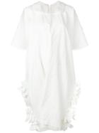 Comme Des Garçons Comme Des Garçons - Frilled Pocket Cocoon Dress - Women - Polyester - M, White, Polyester