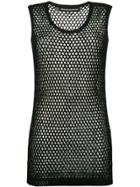 Ermanno Scervino Mesh Sleeveless Top - Black