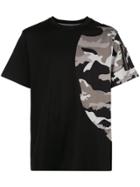 Mostly Heard Rarely Seen Camouflage Print Detail T-shirt - Black
