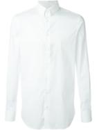 Giorgio Armani Classic Shirt, Men's, Size: 42, White, Cotton/polyamide/spandex/elastane