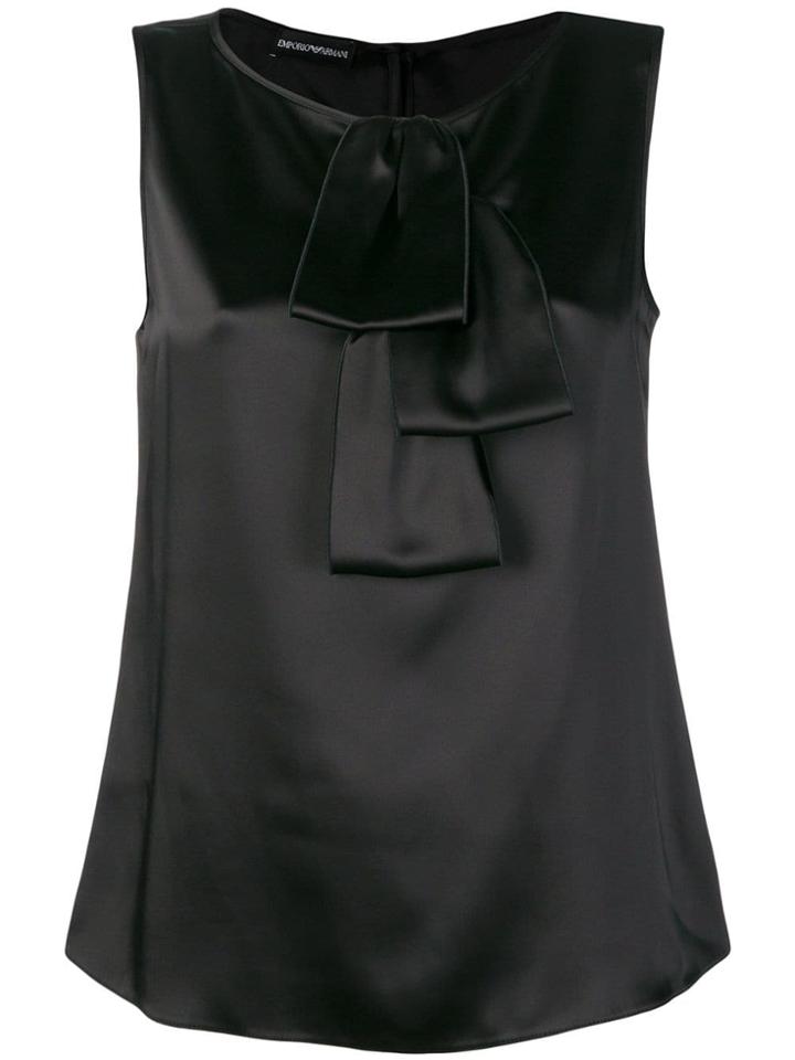 Emporio Armani Ruffle Front Blouse - Black