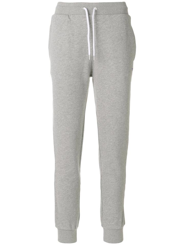 Maison Kitsuné Logo Embroidered Track Pants - Grey