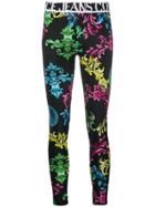 Versace Jeans Couture Barocco Print Leggings - Black