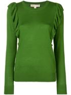 Michael Michael Kors Frilled Fitted Sweater - Green