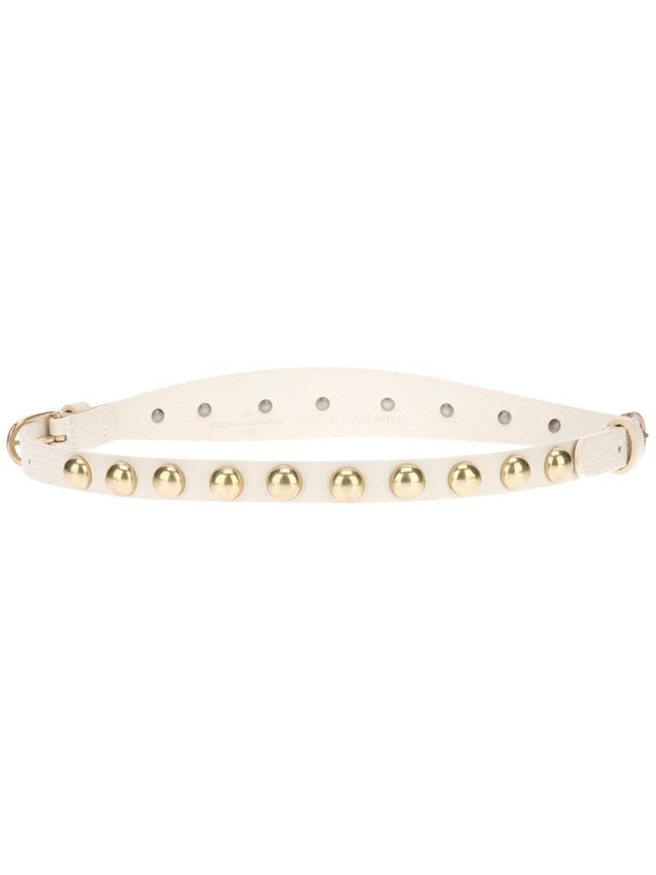 Golden Goose Deluxe Brand Studded Belt, Women's, Size: M, White, Leather