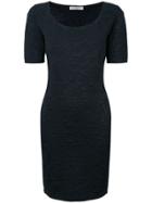 D.exterior Textured Knit Dress - Blue