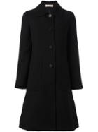 Marni A-line Mid Length Coat, Women's, Size: 40, Black, Cotton/viscose/virgin Wool