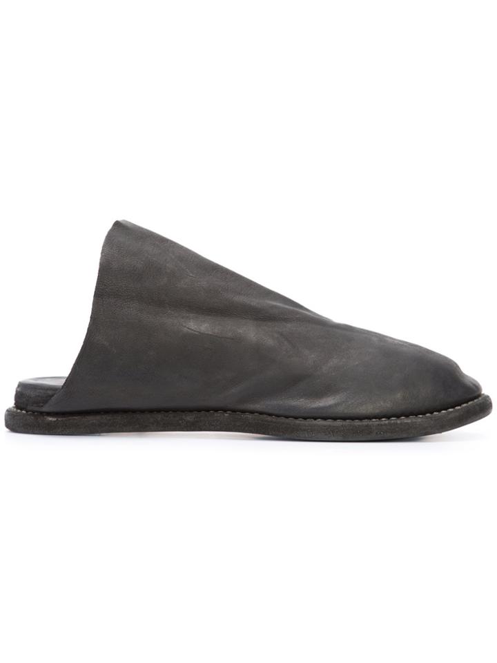 Guidi Kangaroo Leather Mules - Black