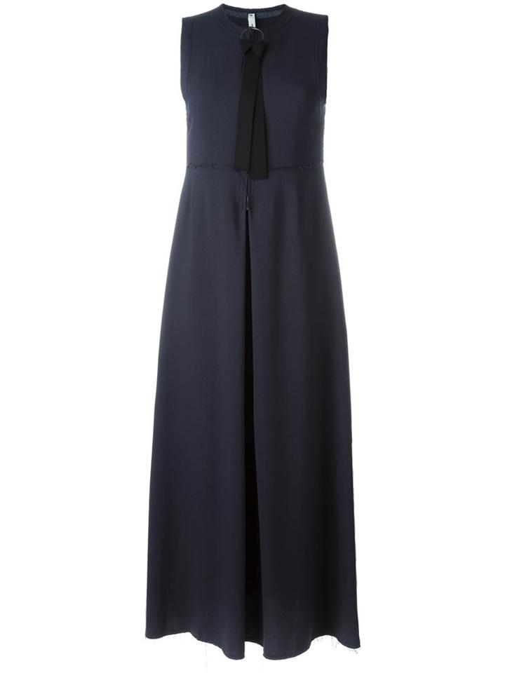 Damir Doma Inverted Pleat Maxi Dress, Women's, Size: Small, Blue, Acetate/viscose