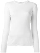 Givenchy Ribbed Long Sleeve T-shirt, Women's, Size: Xs, White, Modal/wool