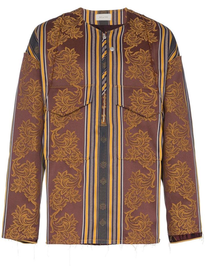 Bed J.w. Ford Printed Pop Over Gara Jacket - Brown