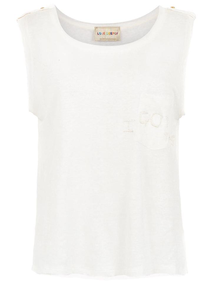 Andrea Bogosian Linen Top - White