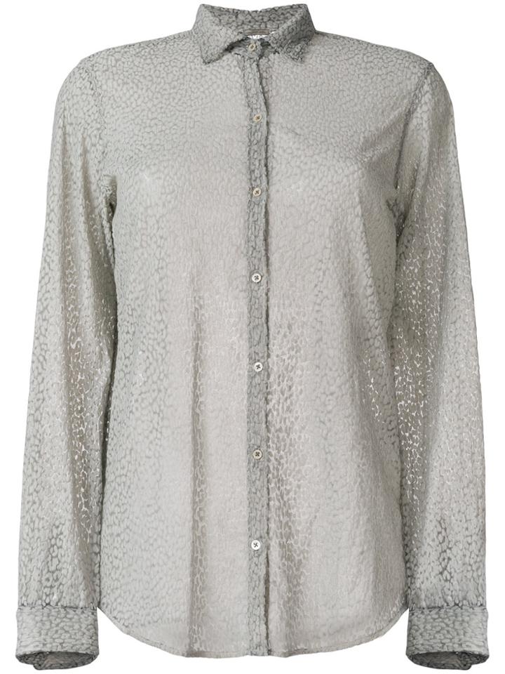 Massimo Alba Semi Sheer Shirt - Grey