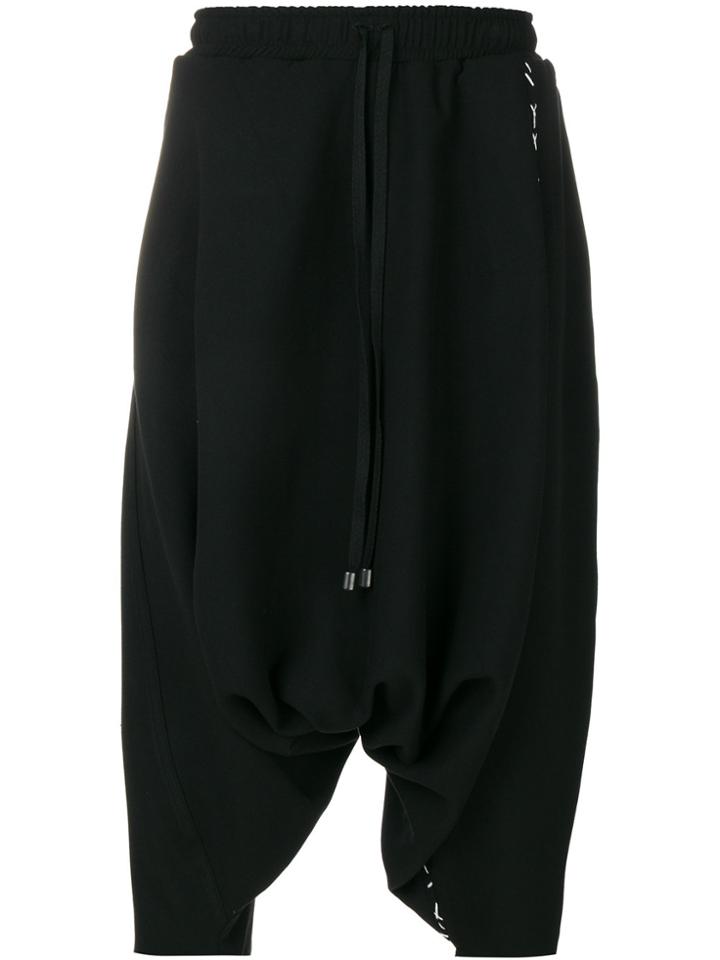 Alchemy Cropped Drawstring Trousers - Black