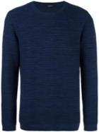 Calvin Klein Crew Neck Jumper, Men's, Size: Xl, Blue, Cotton/wool
